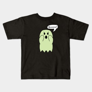 Angry Green Ghost Says Booooo! Kids T-Shirt